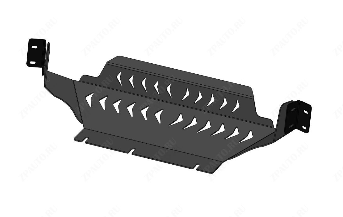 60.04ABC Защита радиатора DODGE RAM 1500 V-все, кроме V-3.6 (2018-) (Алюминий 4мм)