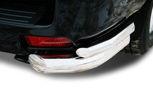 Защита заднего бампера угловая малая d76/42 для Toyota Land Cruiser Prado 150 2014, TLCP150.14.19, Россия