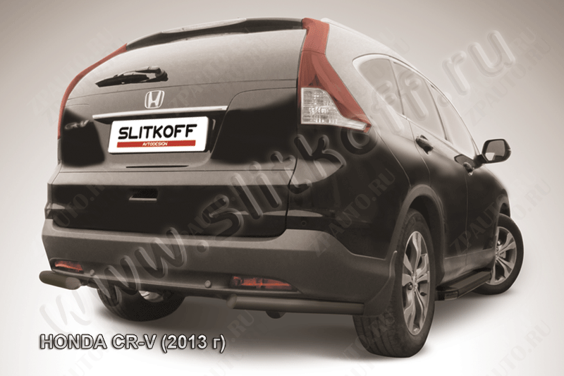 Уголки d57 черные Honda CR-V 2L (2011-2015) , Slitkoff, арт. HCRV13-011B