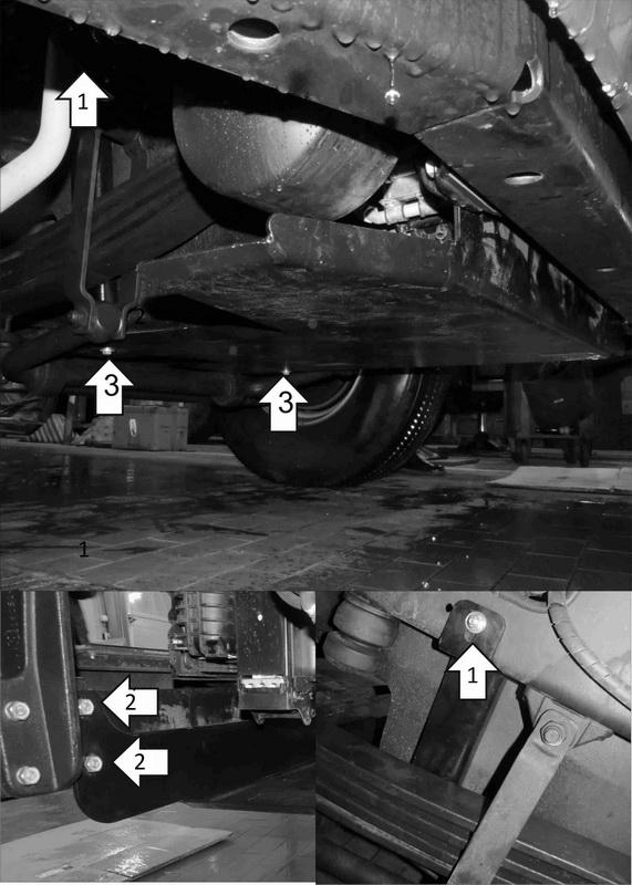 Защиты Грузовые Motodor (Двигатель), 4 мм, Сталь для КамАЗ 5490 2014- арт. 27711