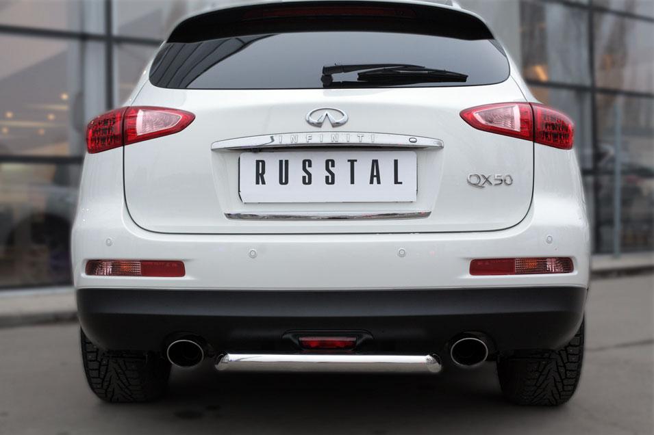 Защита заднего бампера d57 для Infiniti QX 50 2014-2016, Slitkoff IQXZ-001968