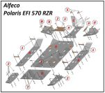 Комплект защиты квадроцикла Polaris  EFI 570 RZR 2012-, алюминий 4мм, ALFeco, арт. ALF11014al