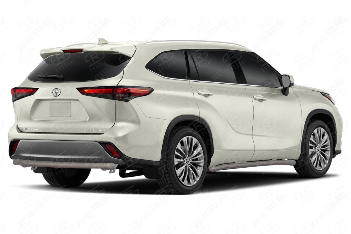 TOYOTA HIGHLANDER 2020- Защита заднего бампера d57 дуга THRZ-003620