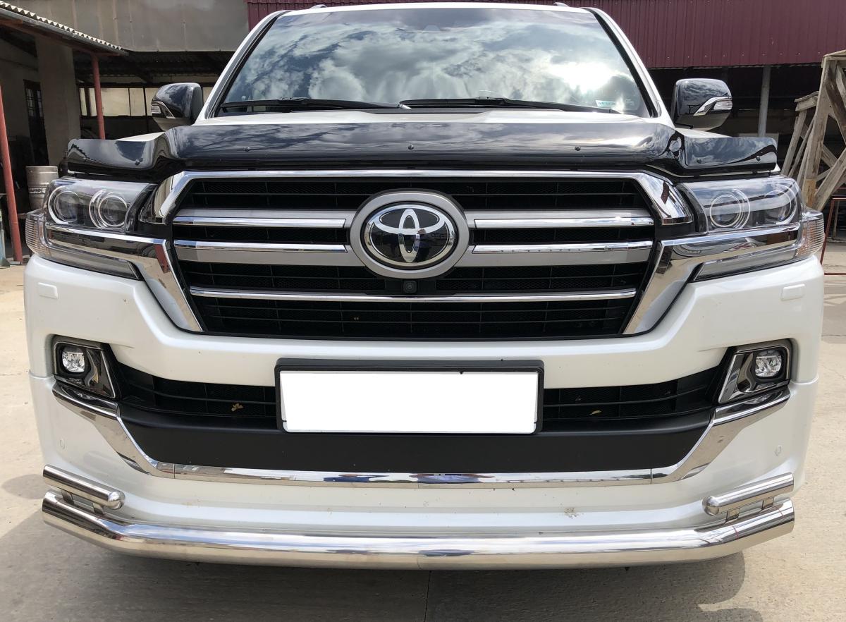 Защита переднего бампера двойная для автомобиля TOYOTA Land Cruiser 200 Executive  Lounge 2018, Россия TLCEL200.18.07