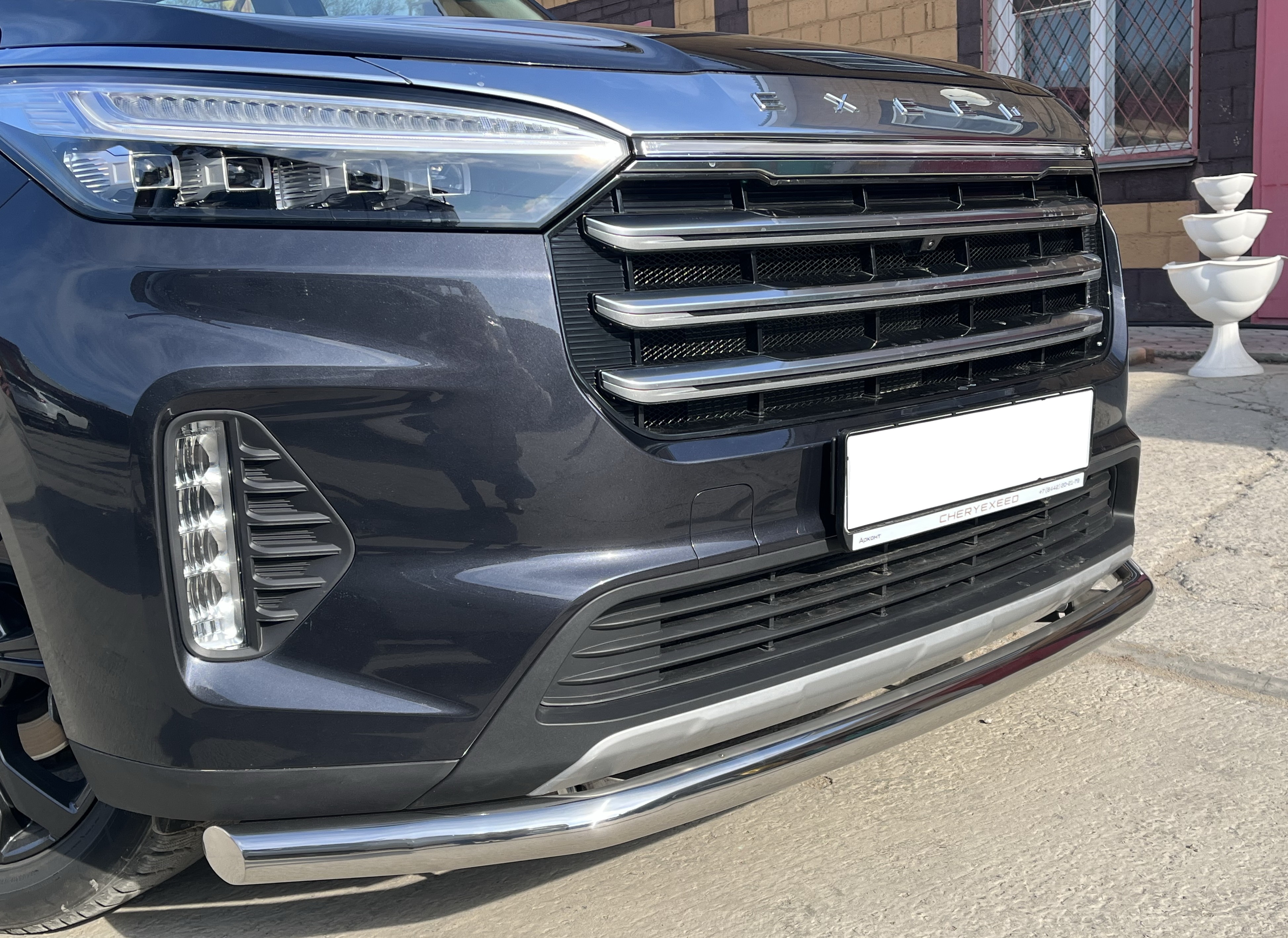 Защита переднего бампера для автомобиля CHERY CheryExeed VX 2022 арт. CHEVX.22.01