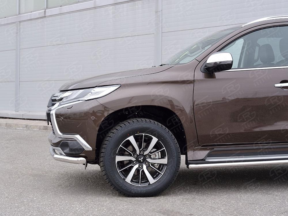 Защита переднего бампера d57 для Mitsubishi Pajero Sport 2016, Slitkoff MPJSZ-002483