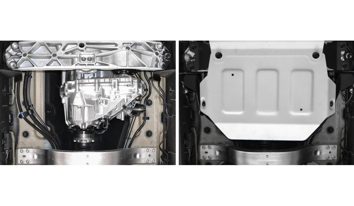 Защита РК Rival для Mercedes-Benz G-klasse W464 2018-н.в., штампованная, алюминий 6 мм, с крепежом, 2333.3949.1.6