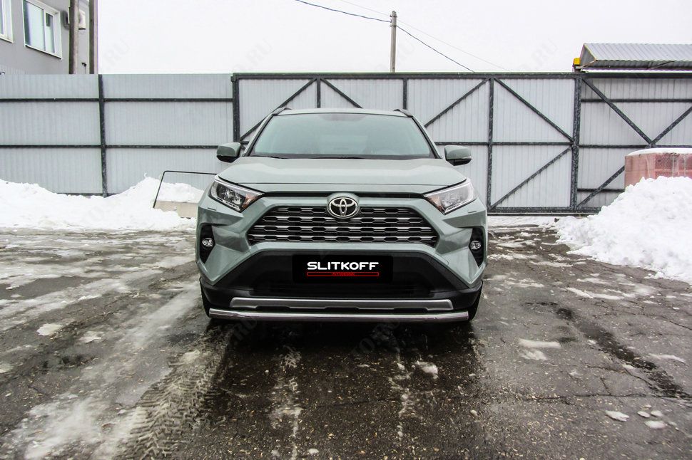 Защита переднего бампера d57 Toyota Rav-4 (2018-2023) , Slitkoff, арт. TR419-002