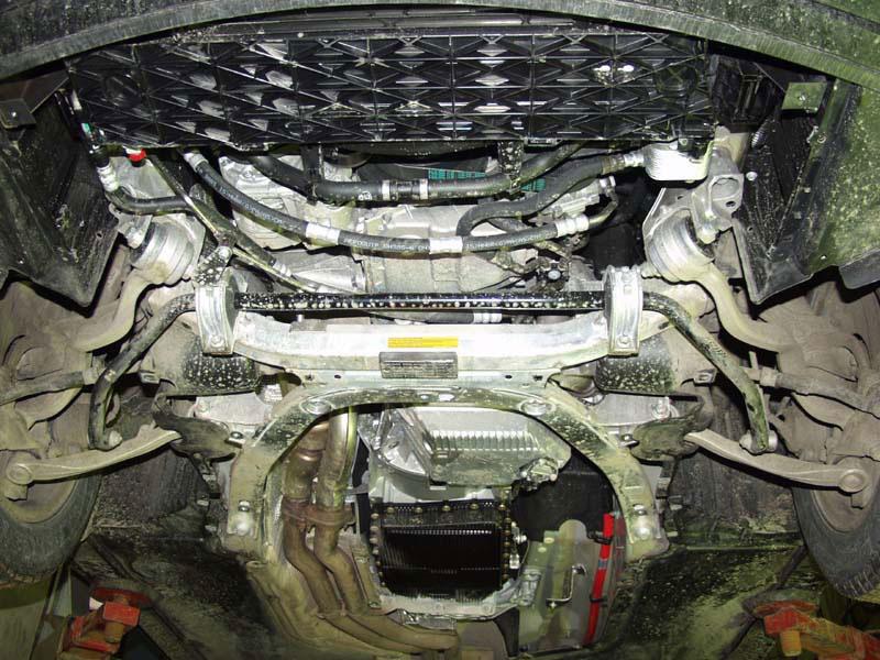 Защита картера и КПП для BMW 5 Series  2003 - 2010, V-2,0; 2,3; 2,5 2WD, Sheriff, алюминий 5 мм, арт. 03.0557