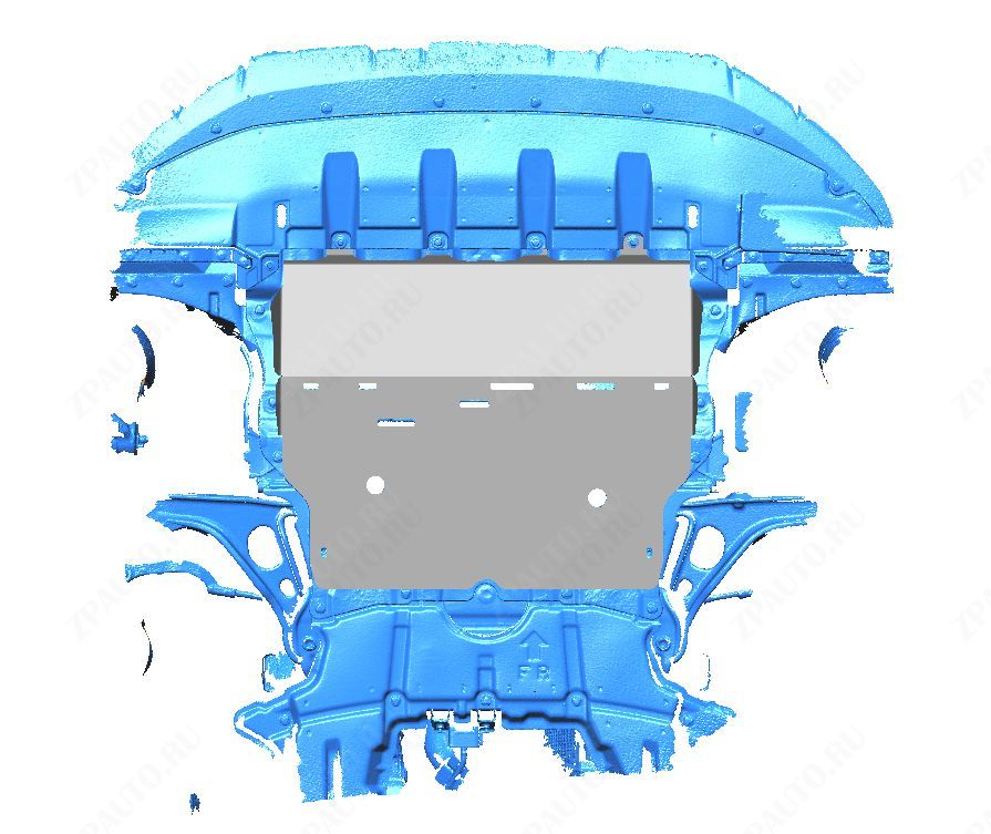 14.33ABC ЗАЩИТА КАРТЕРА ДВИГАТЕЛЯ И КПП V-ВСЕ MITSUBISHI OUTLANDER IV (2022-) (АЛЮМИНИЙ 4 ММ)