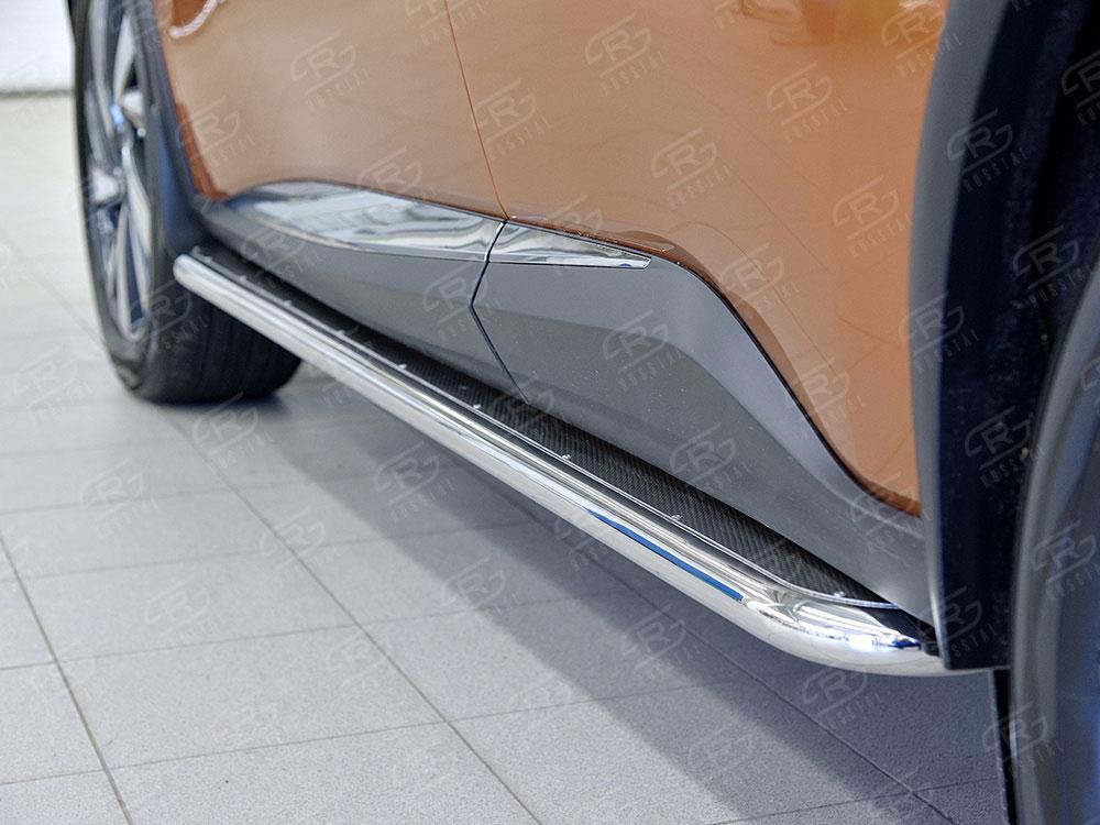 Пороги труба d42 с листом вариант 3 для Nissan Murano 2016, Slitkoff NMUL-0024093