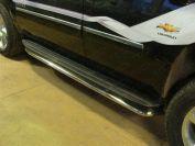 Защита порогов 42,4 мм для автомобиля Chevrolet Tahoe 2012-2015, TCC Тюнинг CHEVTAH12-04