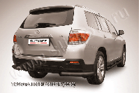 Уголки d76 черные Toyota Highlander (2010-2013) , Slitkoff, арт. THI014B