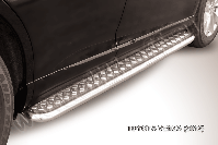 Защита порогов d57 с листом усиленная Toyota Venza (2012-2017) , Slitkoff, арт. TVEN008