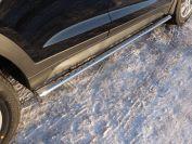 Пороги овальные с проступью 75х42 мм для автомобиля Hyundai Tucson 2015-2018, TCC Тюнинг HYUNTUC15-03