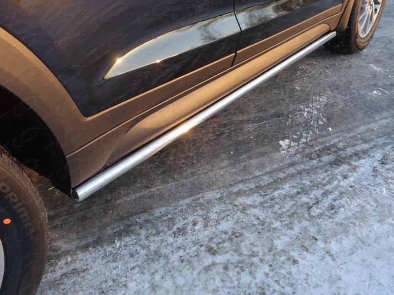 Пороги труба 50,8 мм для автомобиля Hyundai Tucson 2018-, TCC Тюнинг HYUNTUC18-30