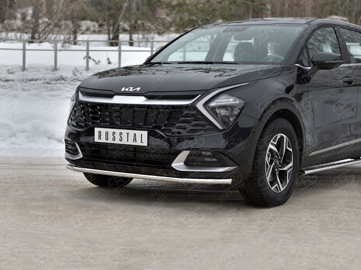 KIA SPORTAGE 2021- Защита переднего бампера d42 секции (кроме STYLE AND X-LINE) KSZ-004025