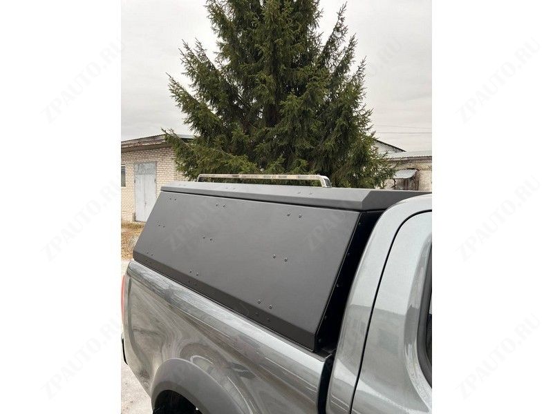 Кунг (алюминий Premium Black) 2мм с рейлингами на крышу кунга (комплект Premium) JAC T8 Pro 4WD 2.4T МКПП 2023- арт. JACT8P23-38BLACK