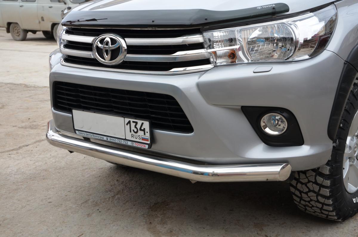 Защита переднего бампера для автомобиля TOYOTA Hilux  2015. THL.15.02, Россия