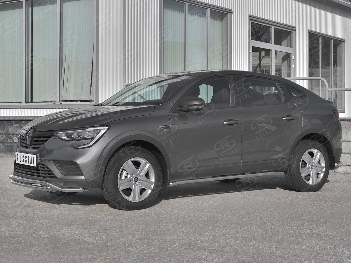 Пороги труба d42(вариант 3) для автомобиля Renault Arkana арт. RART-0033203, Slitkoff