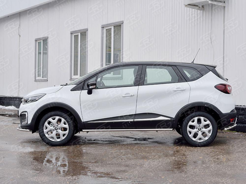 Пороги труба d42 вариант 1 Renault Kaptur 2016, Slitkoff RKPT-0024691