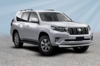 Защита переднего бампера d76 Toyota Land Cruiser Prado J150 (2017-2020) , Slitkoff, арт. TOP17-003