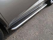 Пороги с площадкой (нерж. лист) 60,3 мм для автомобиля Lexus NX 300h 2014-2017 (кроме F-Sport), TCC Тюнинг LEXNX300H14-11
