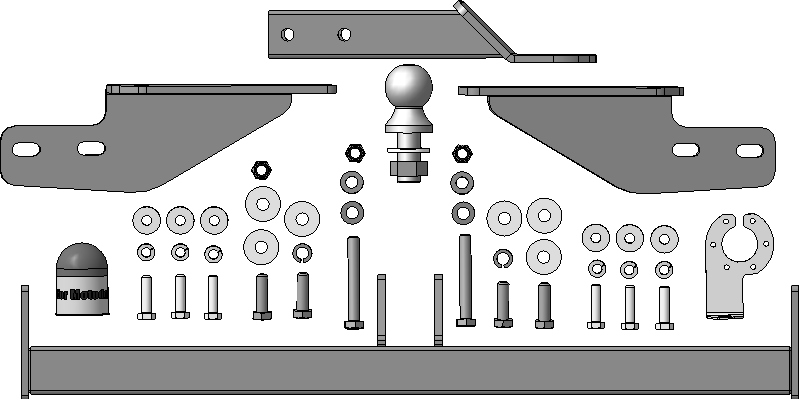 Фаркоп для Haval H2, тип шара E, Motodor арт. 93105-E