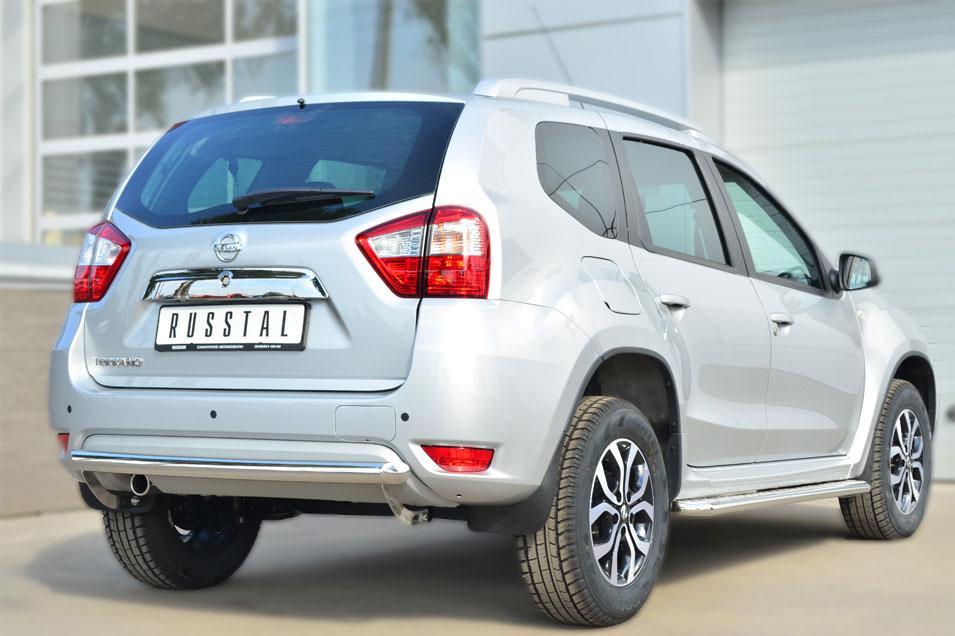 Защита заднего бампера d57 для Nissan Terrano 2014, Slitkoff NTRZ-001799