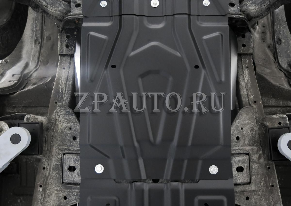 Защита КПП Rival для Fiat Fullback 2016-н.в., сталь 3 мм, с крепежом, штампованная, 2111.4047.2.3