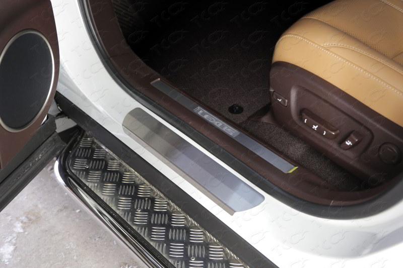 Накладки на пороги (лист шлифованный) 2шт для автомобиля Lexus RX200t/RX300/RX350/RX450h (AL20) 2015- (F-Sport)