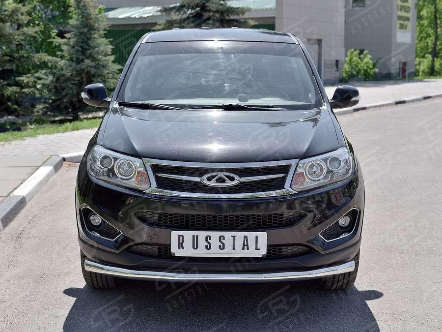 Защита переднего бампера d57 Chery Tiggo 5 2014, Slitkoff CT5Z-002260