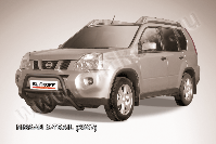 Кенгурятник d57 низкий черный Nissan X-Trail (2007-2011) , Slitkoff, арт. NXT003B