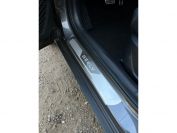 Накладки на пороги (лист шлифованный надпись Geely) 4шт Geely Coolray 2024 арт. GEELCOOL24-01
