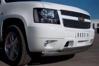 Защита переднего бампера d75x42 для Chevrolet Tahoe 2012, Руссталь CTHZ-000929