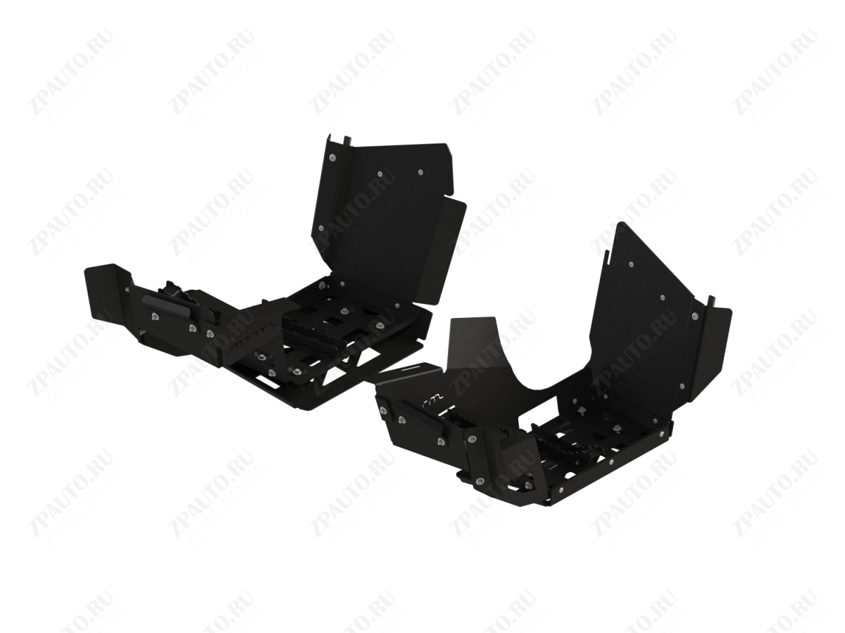 Пороги усиленные для квадроцикла для CAN-AM Outlander Max G2 2019-2023, алюминий 4 мм, STORM, арт. MP 0865