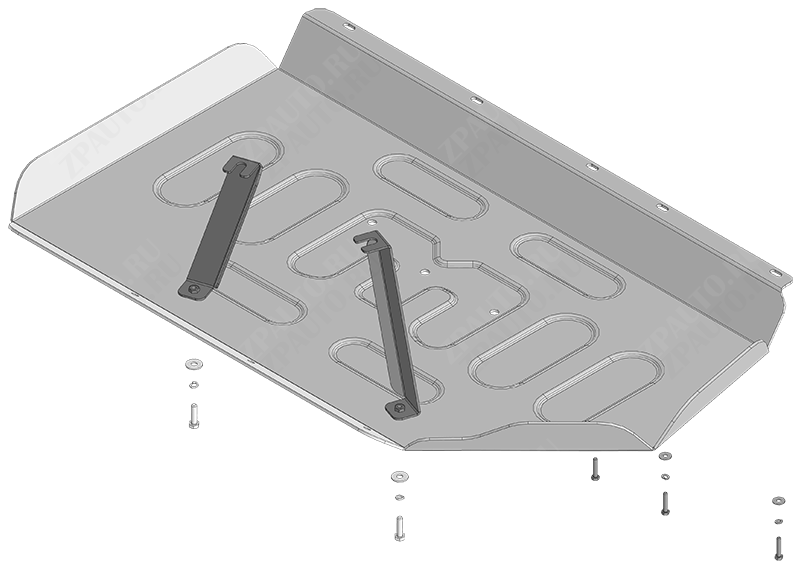 Защита алюминиевая Мотодор (Топливный бак), 4 мм,  Li L7  2024- арт. 349910