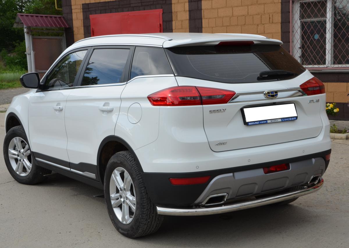 Защита заднего бампера для автомобиля Geely Atlas 2018 арт. GA.18.21