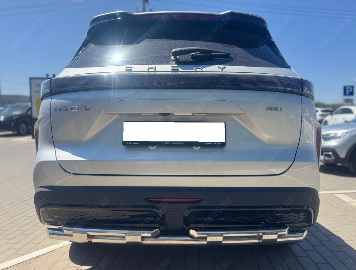Защита заднего бампера двойная с перемычками для автомобиля CHERY Tiggo 7L 2025 арт. CTG.7L.25.25