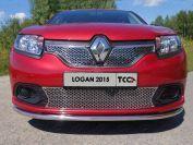 Решетка радиатора нижняя (лист) для автомобиля Renault Logan 2014-2018, TCC Тюнинг RENLOG15-03