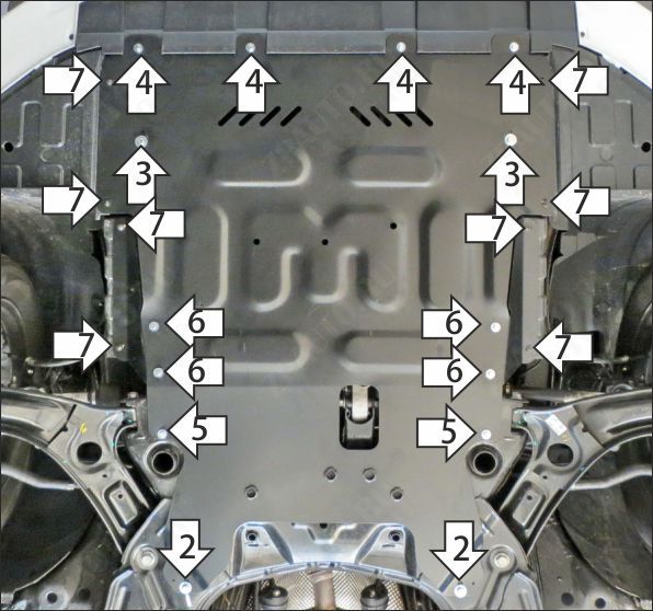 Защита АвтоСтандарт (Двигатель, Коробка переключения передач), 1,5 мм,  для BAIC U5 Plus  2021-, АКПП, арт. 58502