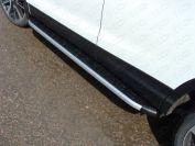 Пороги алюминиевые с пластиковой накладкой (1720 из 2-х мест) для автомобиля Nissan Qashqai 2014-, TCC Тюнинг NISQASH14-15AL