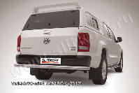 Защита заднего бампера d76 Volkswagen Amarok (2010-2016) Black Edition, Slitkoff, арт. VWAM13-011BE