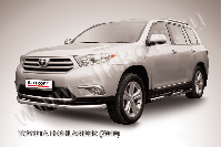 Защита переднего бампера d57 длинная Toyota Highlander (2010-2013) , Slitkoff, арт. THI006