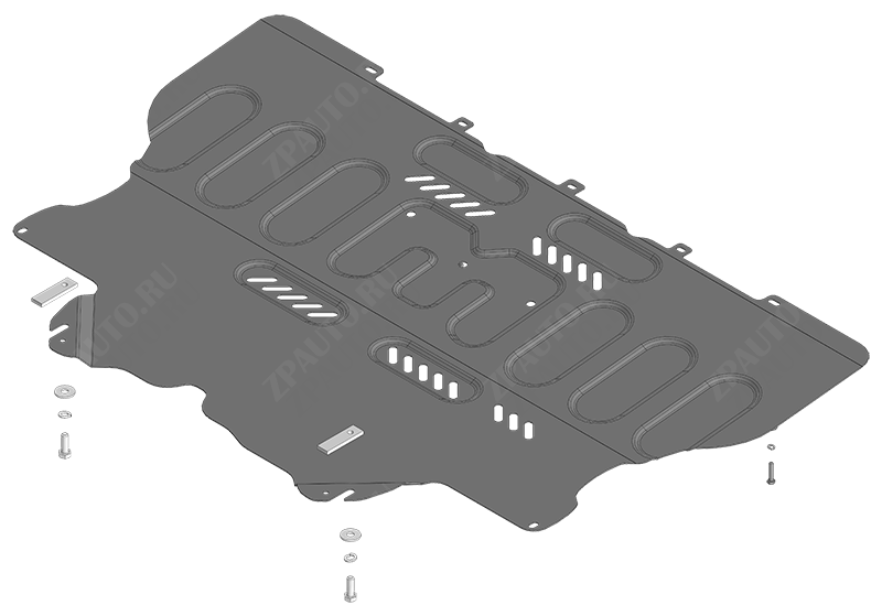 Защита стальная Мотодор (Двигатель, Коробка переключения передач), 2 мм,  для Changan UNI-V  2021- арт. 77208
