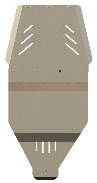 Алюминиевая защита КПП и РК на Nissan Navara для 0759, алюминий 5 мм, Sheriff (Шериф) 15.0924