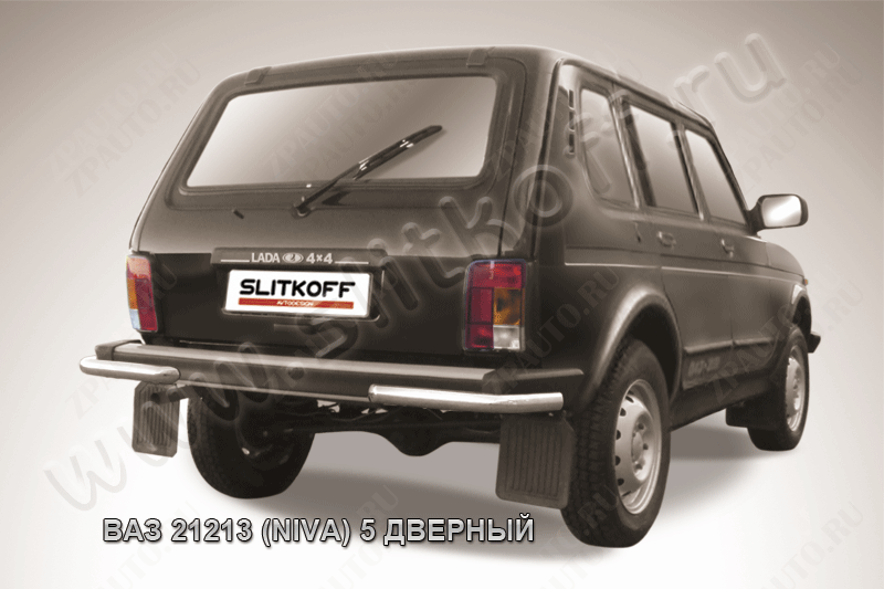 Уголки d57+d42 Lada Niva 21213 5-дверная (1993-2023) , Slitkoff, арт. Nivd011