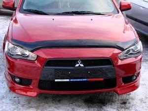 Дефлектор капота темный MITSUBISHI LANCER 2007-, NLD.SMILAN0712