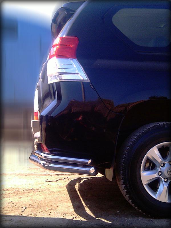 Защита заднего бампера "волна" d-76+43 для Toyota Land Cruiser 150 Prado, Технотек LCPR10_6