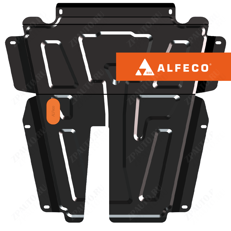 Защита  картера и КПП Renault Sandero 2009-2022 V-1,2; 1,6 , ALFeco, сталь 2мм, арт. ALF1802st-2